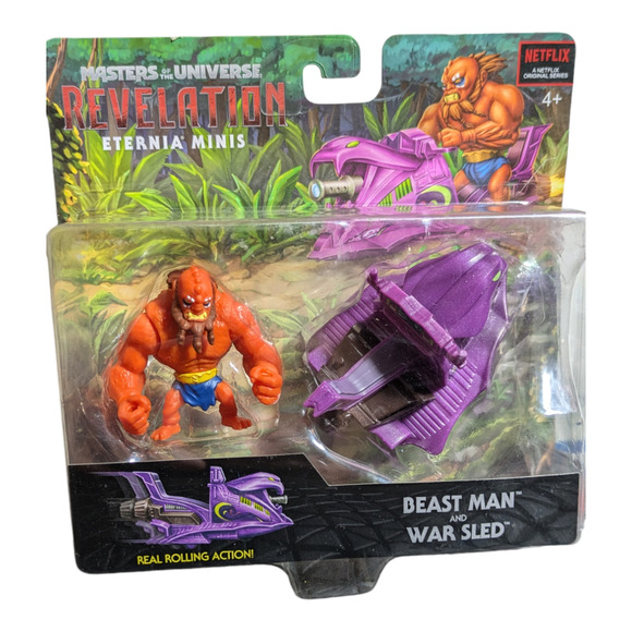 Masters of the Universe- Revelation Beast Man and War Sled Eternia Minis Vehicle - Picture 3 of 7